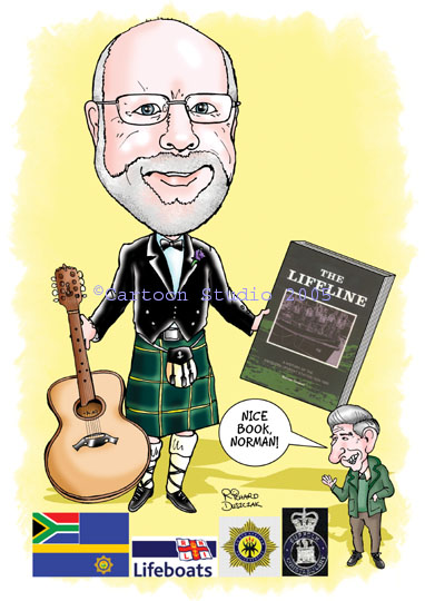 caricature of a scotsman in a kilt