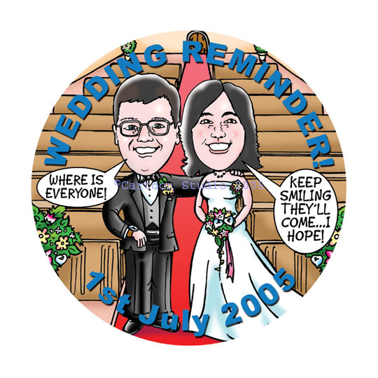 Caricature for Wedding Day Reminder